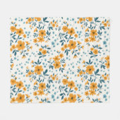 Trendy nahtlose Vintage Blumenmuster. Endlos Fleecedecke (Vorderseite (Horizontal))