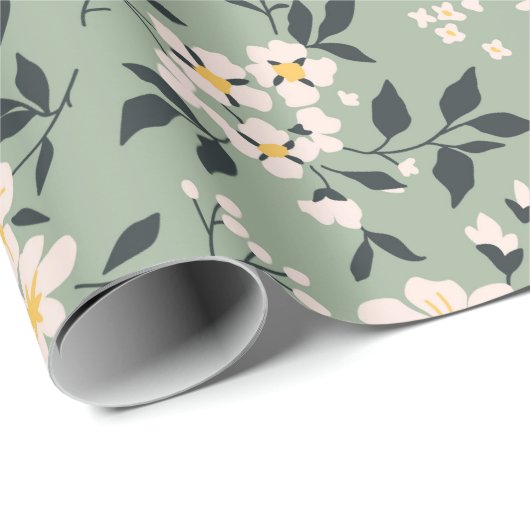 Trendy nahtlose Vintage Blumenmuster. Endlos Geschenkpapier (Rolleneckpunkt)