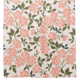 Trendy nahtlose Vintage Blumenmuster. Endlos pr Duschvorhang