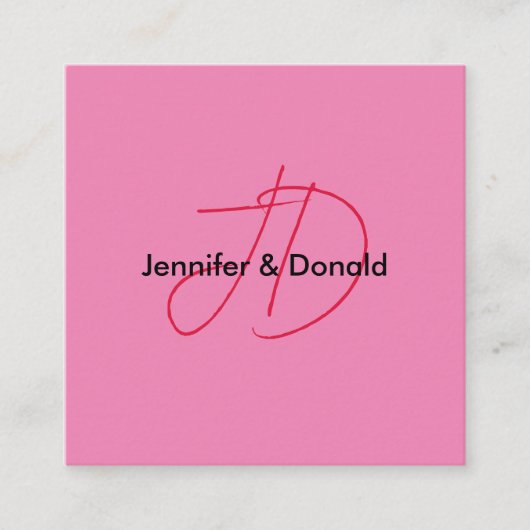 Trendy-Name für klassische Skripte Begleitkarte (Vorderseite)