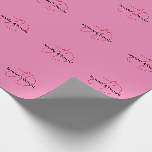 Trendy-Name für klassische Skripte Geschenkpapier (Ecke)