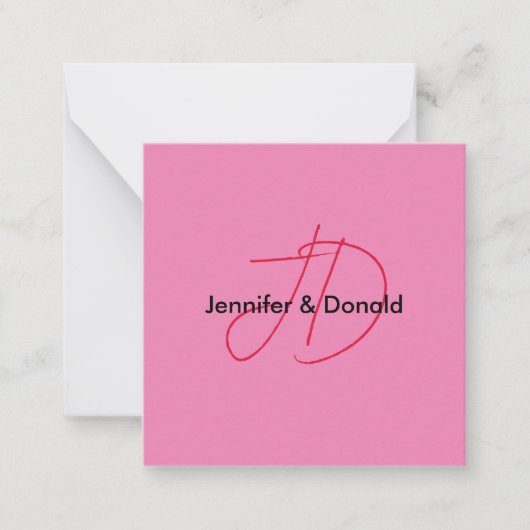 Trendy-Name für klassische Skripte Mitteilungskarte (Vorderseite)