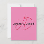 Trendy-Name für klassische Skripte RSVP Karte (Vorderseite)