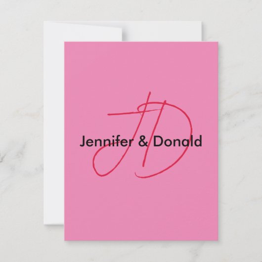 Trendy-Name für klassische Skripte RSVP Karte (Vorderseite)