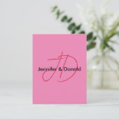 Trendy-Name für klassische Skripte RSVP Karte (Stehend Vorderseite)