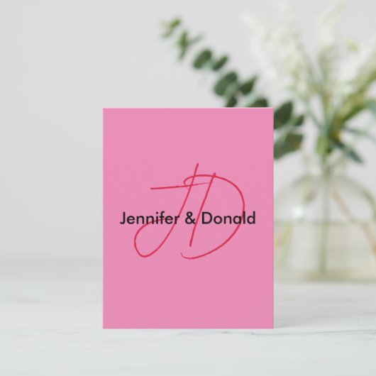 Trendy-Name für klassische Skripte RSVP Karte (Stehend Vorderseite)