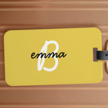Trendy Name | Senf Yellow Modern Initial