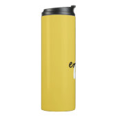 Trendy Name | Senf Yellow Modern Initial Thermosbecher (Nach links gedreht)