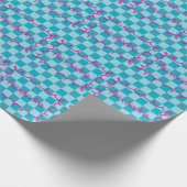 Trendy Name Template Sticker Geschenkpapier (Ecke)