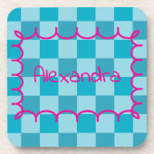 Trendy Name Template Sticker Getränkeuntersetzer (Vorderseite)