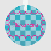 Trendy Name Template Sticker Ornament (Rückseite)