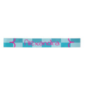 Trendy Name Template Sticker Satinband (Vorderseite)