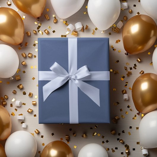 Trendy Natural Blue Wrapping Paper Roll Geschenkpapier