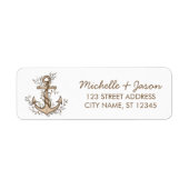 Trendy Nautical Anchor Wedding Return Address (Vorne)