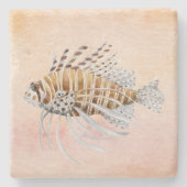 Trendy nautical cute fish summer steinuntersetzer (Vorderseite)