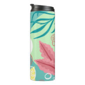 Trendy Nautical Seashells Seaweed | Monogramm Thermosbecher (Nach rechts gedreht)