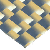 Trendy Navy Blue Mustard Yellow Stilmuster Tischdecke (Schrägansicht)