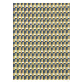 Trendy Navy Blue Mustard Yellow Stilmuster Tischdecke (Vorderseite)
