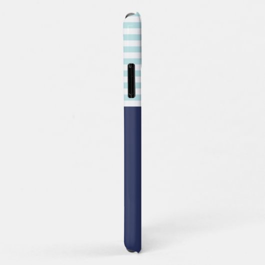 Trendy Navy Blue Nautical Red Anchor Design Case-Mate iPhone Hülle (Hinten/Rechts)