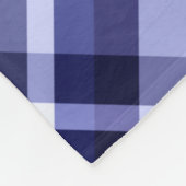 Trendy Navy Kariert Print Medium Fleece Blankon (Ecke)