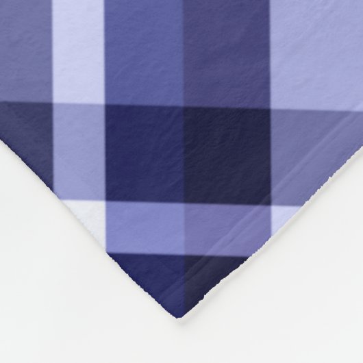 Trendy Navy Kariert Print Medium Fleece Blankon (Ecke)