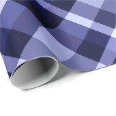 Trendy Navy Kariertes Musterpapier Geschenkpapier (Rolleneckpunkt)