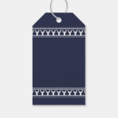 Trendy Navy Reindeer Typography Merry Christmas Geschenkanhänger (Rückseite)