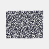 Trendy Navy Schwarz-weiß Grau Abstraktes Muster Fleecedecke (Vorderseite (Horizontal))