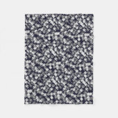 Trendy Navy Schwarz-weiß Grau Abstraktes Muster Fleecedecke (Vorderseite)