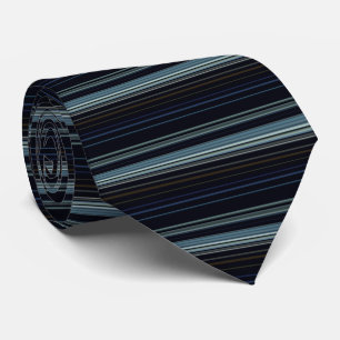 Trendy Navy und Gold Multicolor Stripes Krawatte