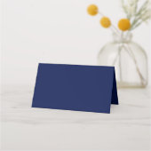 Trendy Navy & White Wedding Platzkarte (Rückseite)