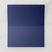 Trendy Navy & White Wedding Platzkarte (Innenseite Aufgefaltet)