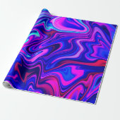 Trendy neblau pink türkis Abstrakt Geschenkpapier (Ungerollt)