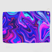 Trendy neblau pink türkis Abstrakt Golfhandtuch (Horizontal)