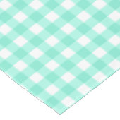 Trendy Neo Mint Gingham Karos Pattern Tablecloth Tischdecke (Schrägansicht)
