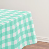 Trendy Neo Mint Gingham Karos Pattern Tablecloth Tischdecke (Beispiel)