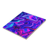 Trendy neon blue pink turquoise Abstract  Fliese (Seite)