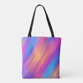 Trendy Neon Bright Blue Pink Yellow Abstrakt Tasche (Rückseite)