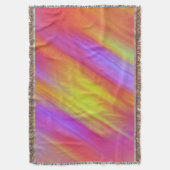 Trendy Neon Bright Red Pink Yellow Abstrakt Decke (Vorderseite Vertikal)