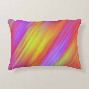 Trendy Neon Bright Red Pink Yellow Abstrakt Dekokissen