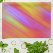 Trendy Neon Bright Red Pink Yellow Abstrakt Geschirrtuch (Gefaltet)