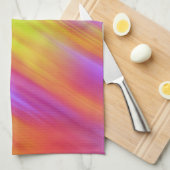 Trendy Neon Bright Red Pink Yellow Abstrakt Geschirrtuch (Viertel Falte)