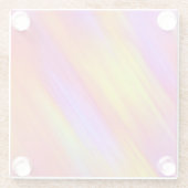 Trendy Neon Bright Red Pink Yellow Abstrakt Glasuntersetzer (Rückseite)