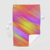 Trendy Neon Bright Red Pink Yellow Abstrakt Golfhandtuch (Insitu)