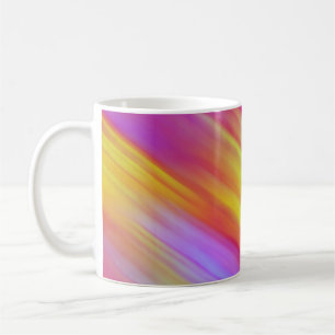 Trendy Neon Bright Red Pink Yellow Abstrakt Kaffeetasse