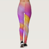 Trendy Neon Bright Red Pink Yellow Abstrakt Leggings (Rückseite)