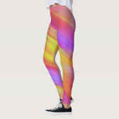 Trendy Neon Bright Red Pink Yellow Abstrakt Leggings (Links)