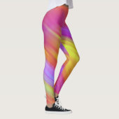 Trendy Neon Bright Red Pink Yellow Abstrakt Leggings (Rechts)