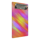 Trendy Neon Bright Red Pink Yellow Abstrakt Mini Klemmbrett (Schrägansicht)