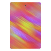Trendy Neon Bright Red Pink Yellow Abstrakt Mini Klemmbrett (Rückseite)